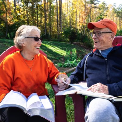 Reading together and pray together, loving moments in life.